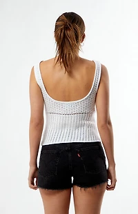 Your Favorite Mandy Crochet Button Front Tank Top