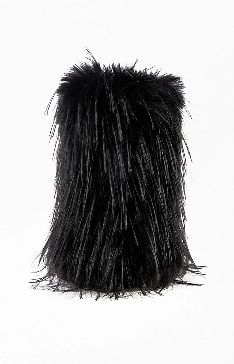 AZALEA WANG Women's Lenix Faux Fur Booties