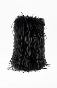 AZALEA WANG Women's Lenix Faux Fur Booties