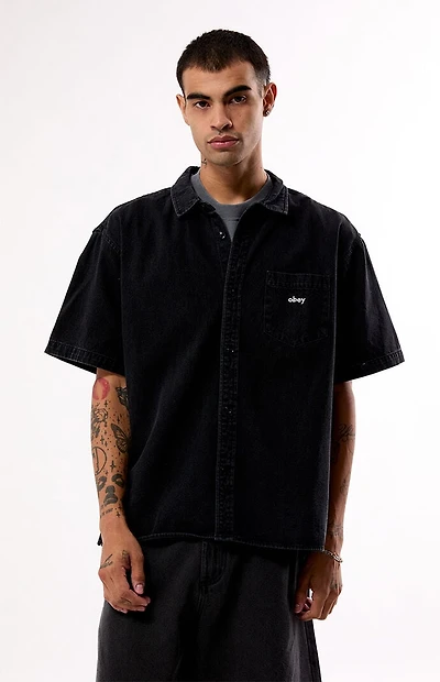 Obey Owens Denim Short Sleeve Shirt