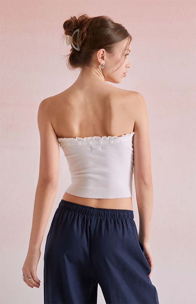 Beverly and Beck Ruffle Edge Tube Top