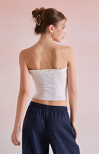 Beverly and Beck Ruffle Edge Tube Top