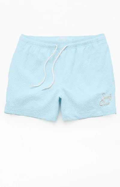 Pacsun Surf Club Seersucker 4.5" Swim Trunks