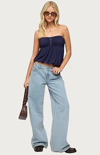 Edikted Yury Strapless Bubble Top