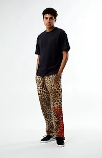 No Tomorrow x Civil Active Leopard Straight Leg Sweatpants