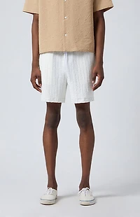 Pacsun Cream Pointelle Textured Shorts