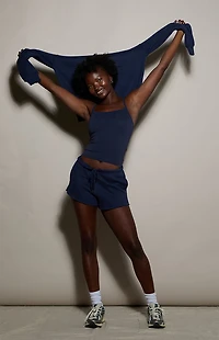 Pacsun Navy Ultra Soft Fleece Classic Sweat Shorts