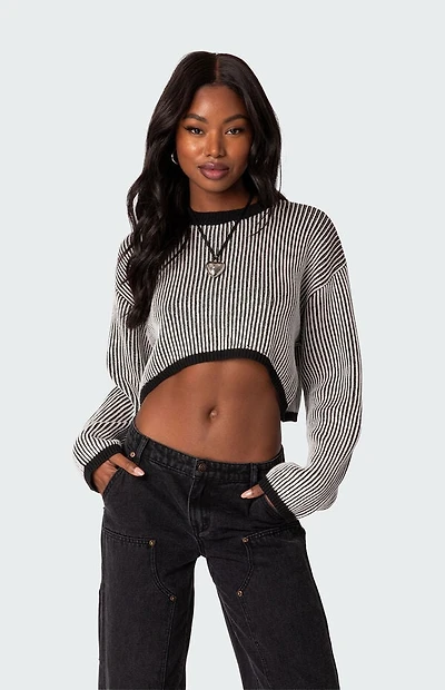 Edikted Gwenyth Textured Cropped Sweater