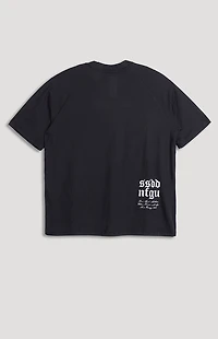 DARC SPORT ATHLETICS Black N.R.G. Grunge Cropped Oversized T-Shirt