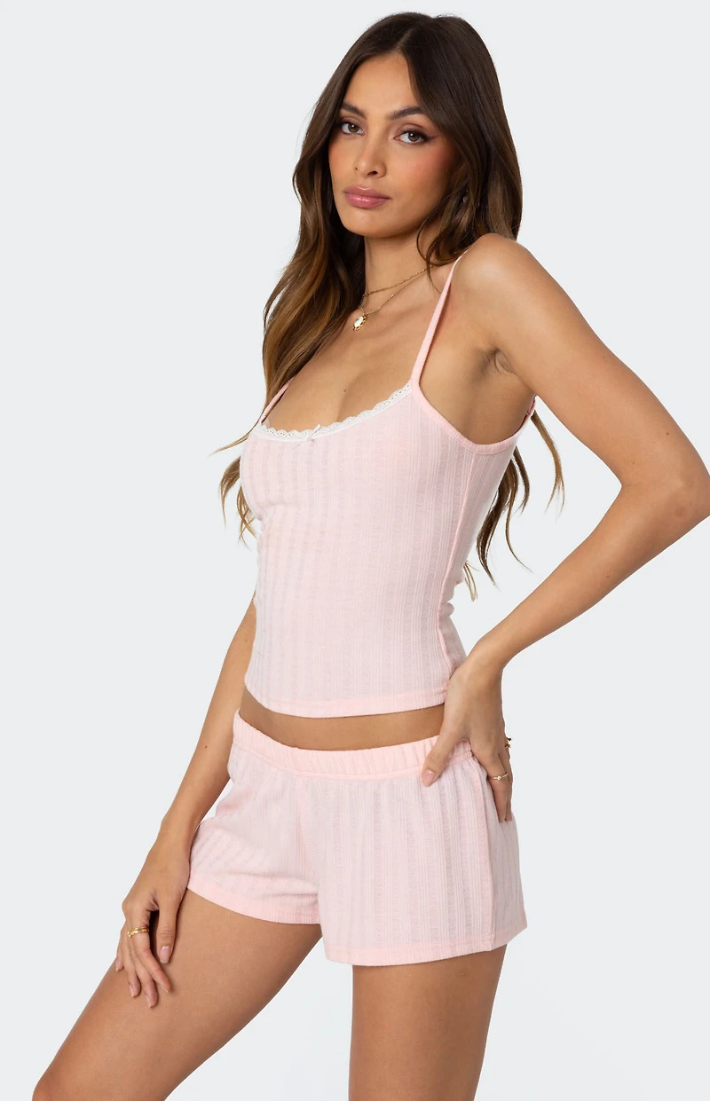 Edikted Irene Pointelle Tank Top