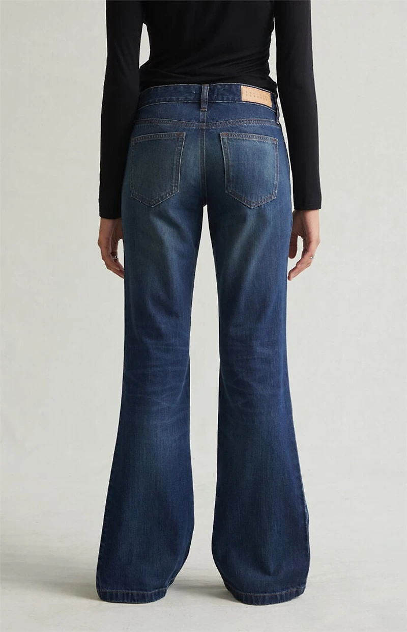 Pacsun Jade Low Rise Bootcut Jeans Dark Blue Tint