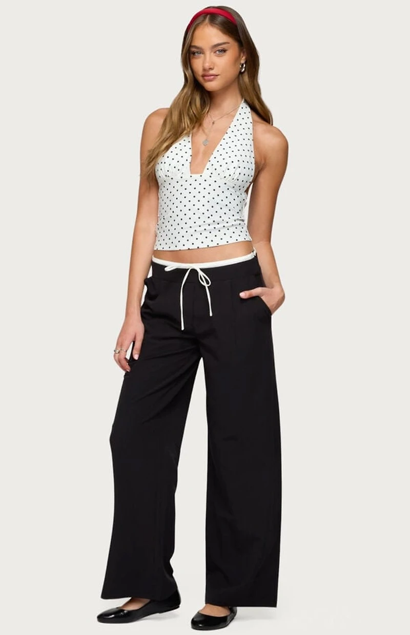 Edikted Blaire Polka Dot Halter Top