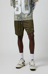 Pacsun Olive Pacific Sunwear Aaron Mesh Volley Shorts