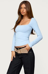 Edikted Lovie Fitted Square Neck Top