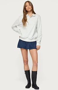 Edikted Scholar Oversized Polo Sweatshirt