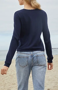 John Galt Navy Pocket Cardigan