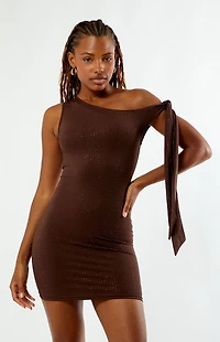 The Frolic Emie Sparkle Off-The-Shoulder Mini Dress