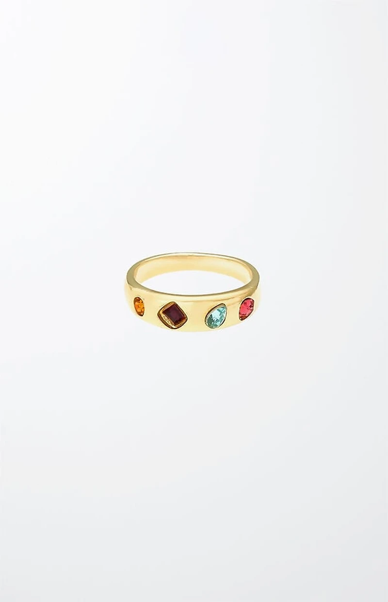Ettika Lively Rainbow Crystal Ring