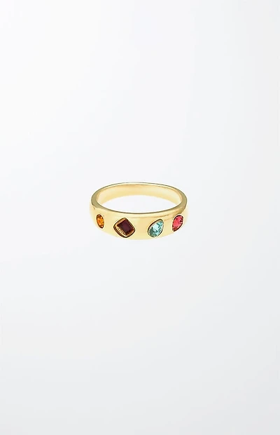 Ettika Lively Rainbow Crystal Ring