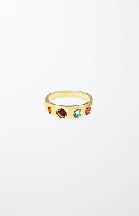 Ettika Lively Rainbow Crystal Ring