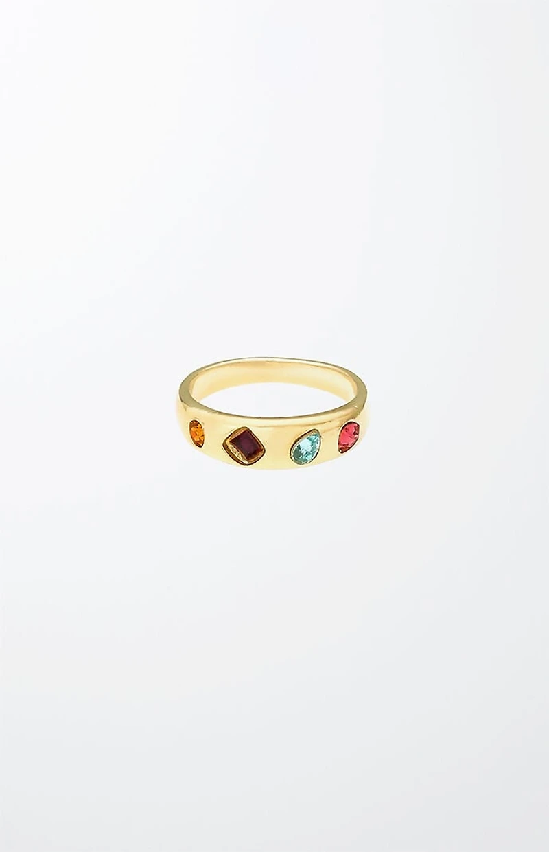 Ettika Lively Rainbow Crystal Ring