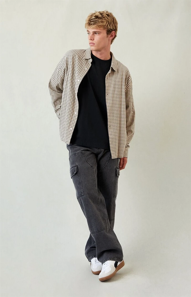 Pacsun Dylan Baggy Jeans Cargo Carpenter Faded Black