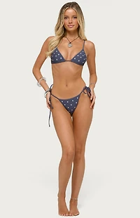 Edikted Janina Studded Triangle Bikini Top