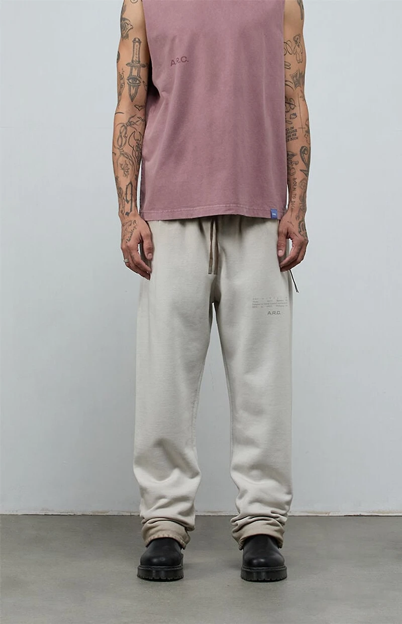 A.R.C. Vintage Khaki Heavyweight Fleece Baggy Sweatpants