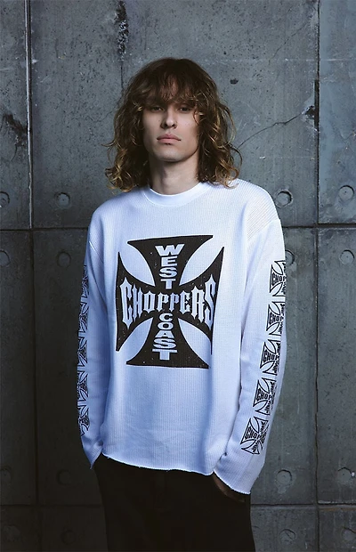 West Coast Choppers Core Logo Waffle Knit Long Sleeve Shirt