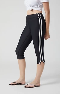 PAC 1980 WHISPER Active Monico Stripe Capri Leggings