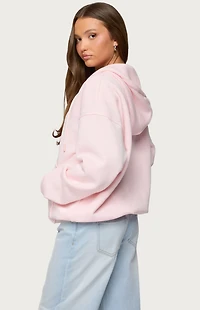 Edikted Rocia Oversized Zip Up Hoodie