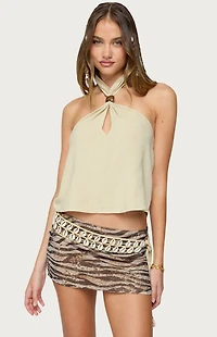 Edikted Ariya Keyhole Halter Top
