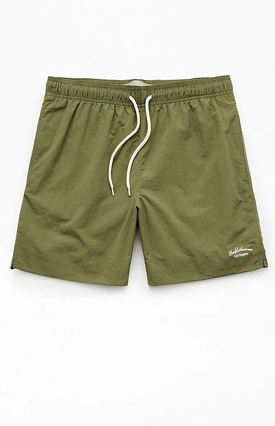 Pacsun Green Collegiate 6.5" Swim Trunks