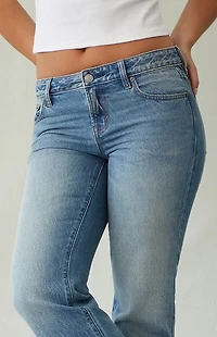 Pacsun Jade Low Rise Bootcut Jeans Light Blue Tint