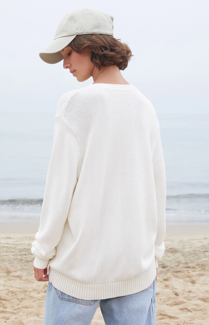 John Galt White & Green Nico 14 Sweater