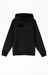 Dark Wavy American Flag Hoodie