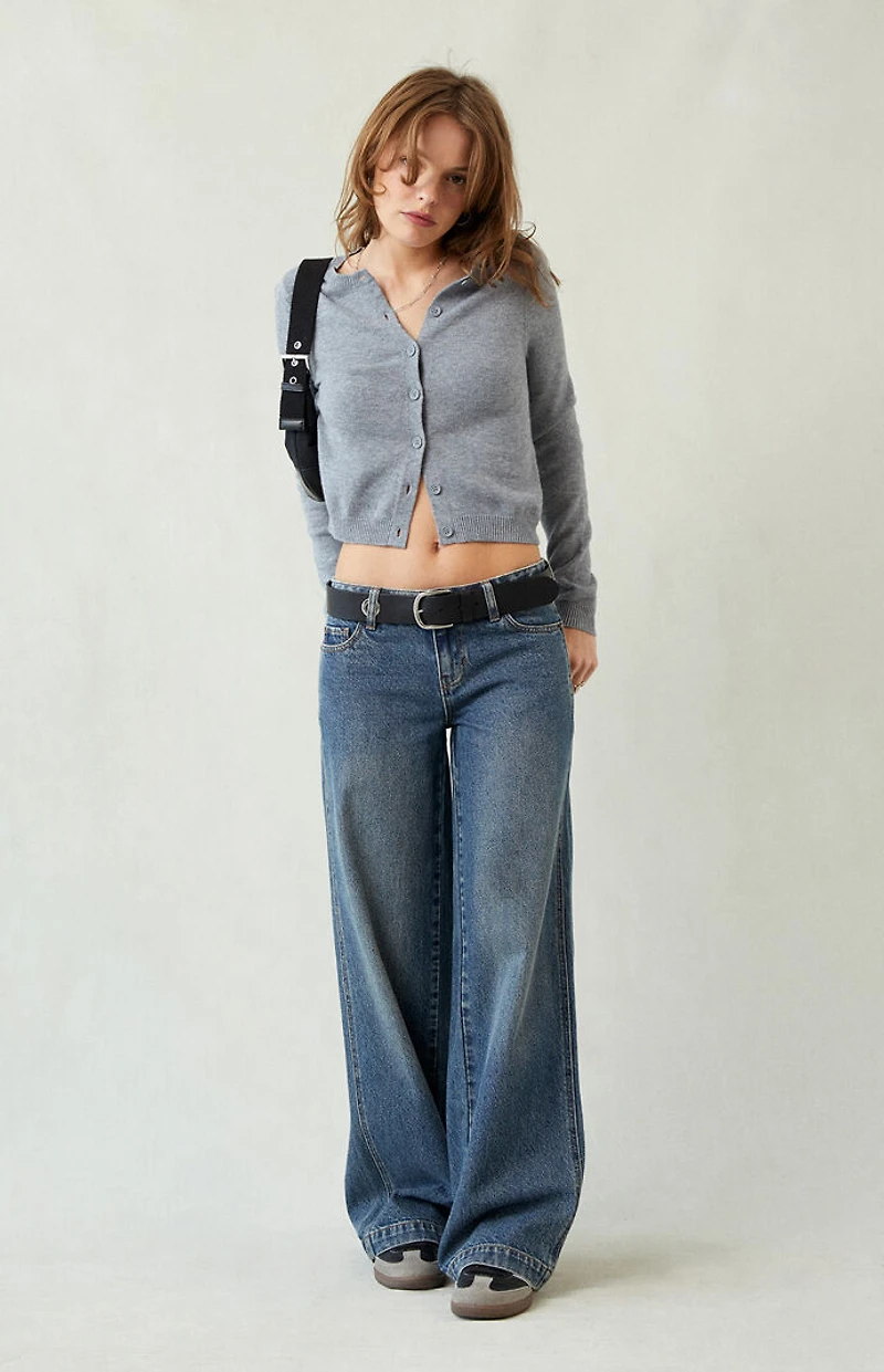 Pacsun Casey Low Rise Baggy Jeans Dark Indigo Tint