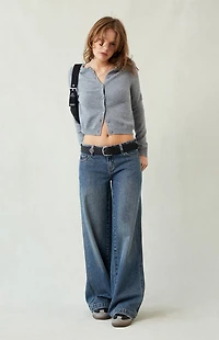 Pacsun Casey Low Rise Baggy Jeans Dark Indigo Tint