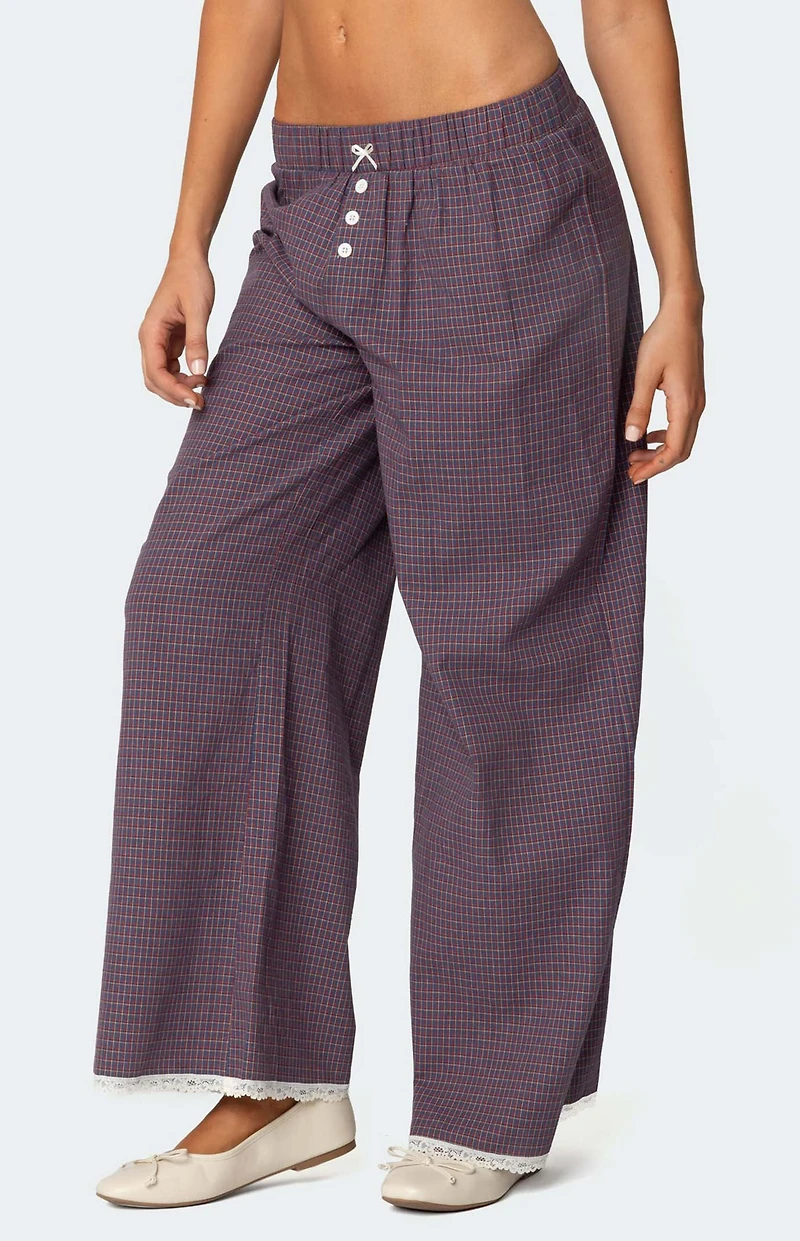 Edikted Dakota Plaid Pants