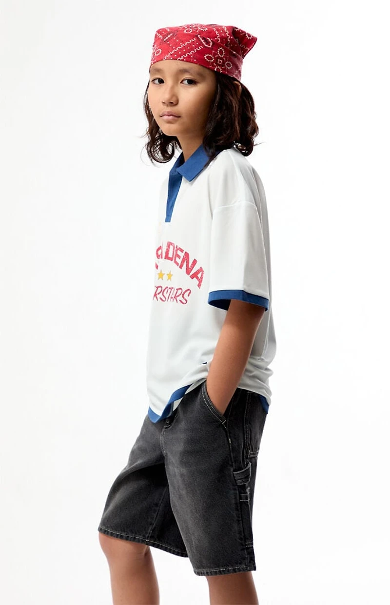 Pacsun Kids Baggy Denim Shorts Carpenter Faded Black