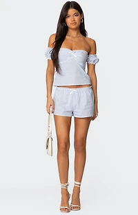 Edikted Taryn Striped Shorts
