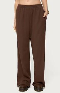 Edikted Binah Wide Leg Terry Sweatpants