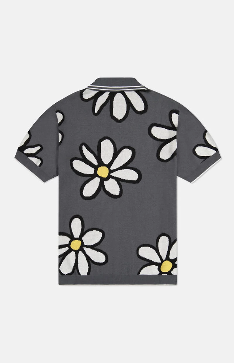 WeSC America Inc Asphalt Daisy Short Sleeve Polo Cardigan