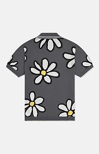 WeSC America Inc Asphalt Daisy Short Sleeve Polo Cardigan