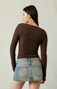 Pacsun Piper Medium Indigo Low Rise Micro Denim Mini Skirt