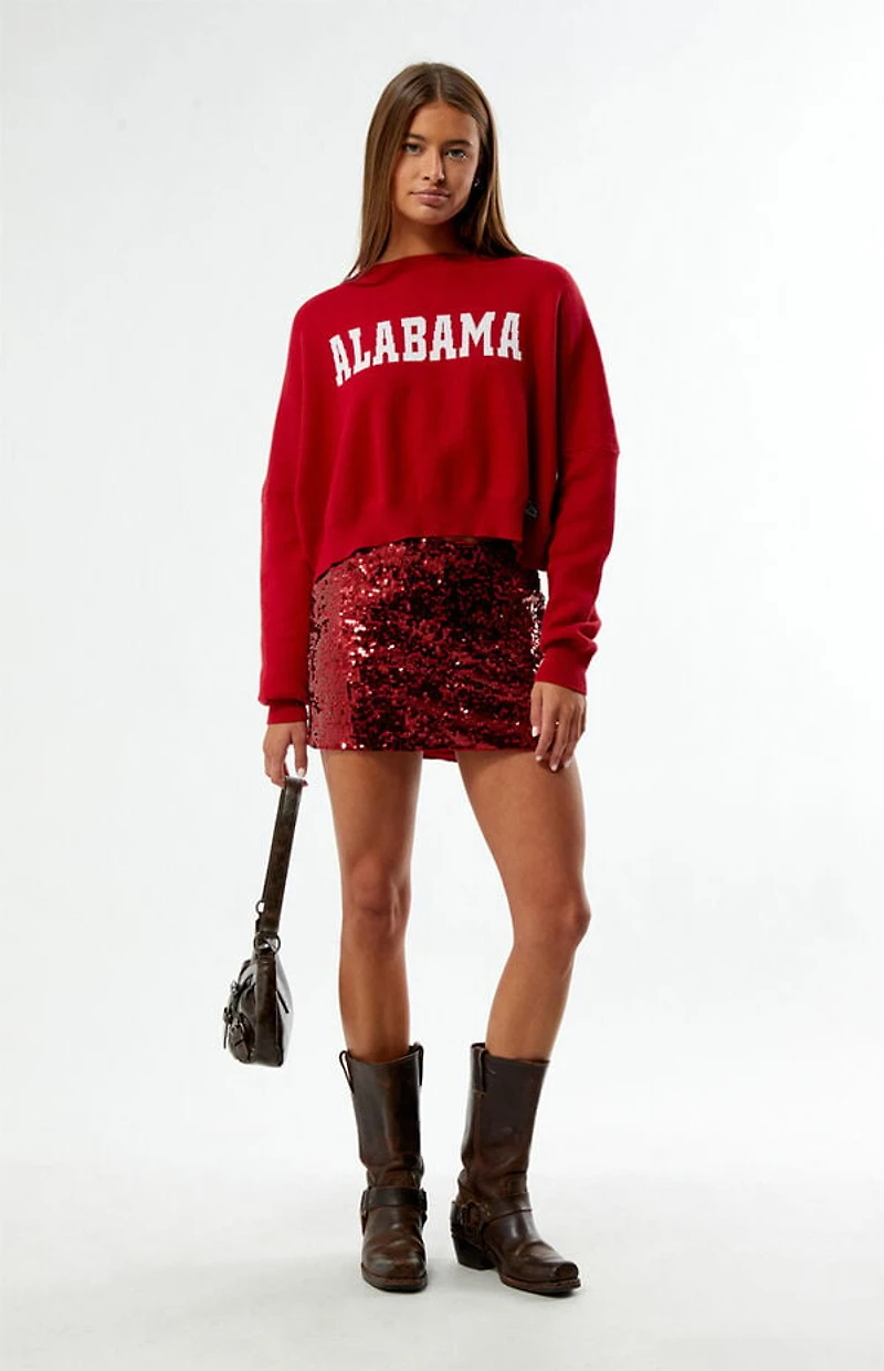 HYPE & VICE Alabama Crimson Tide Sequin Mini Skirt