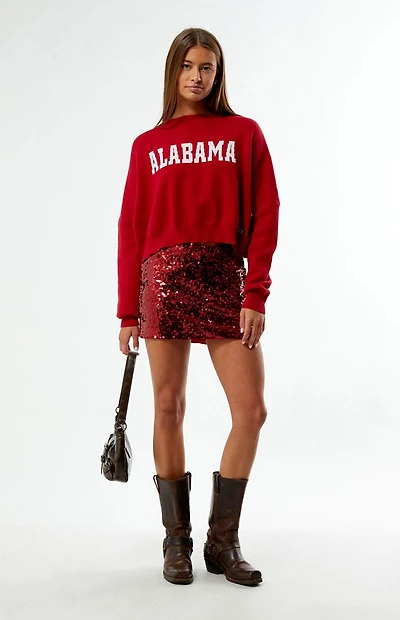 HYPE & VICE Alabama Crimson Tide Sequin Mini Skirt
