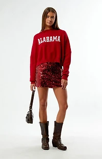 HYPE & VICE Alabama Crimson Tide Sequin Mini Skirt