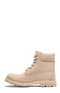 Timberland Women's Beige Premium 6inch Waterproof Lace-Up Boots