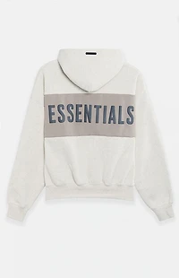 Fear of God ESSENTIALS Vanilla Paneled Cropped Relaxed Hoodie